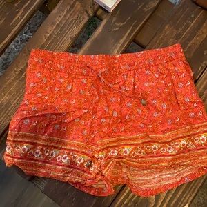 Orange Boho Dress Shorts